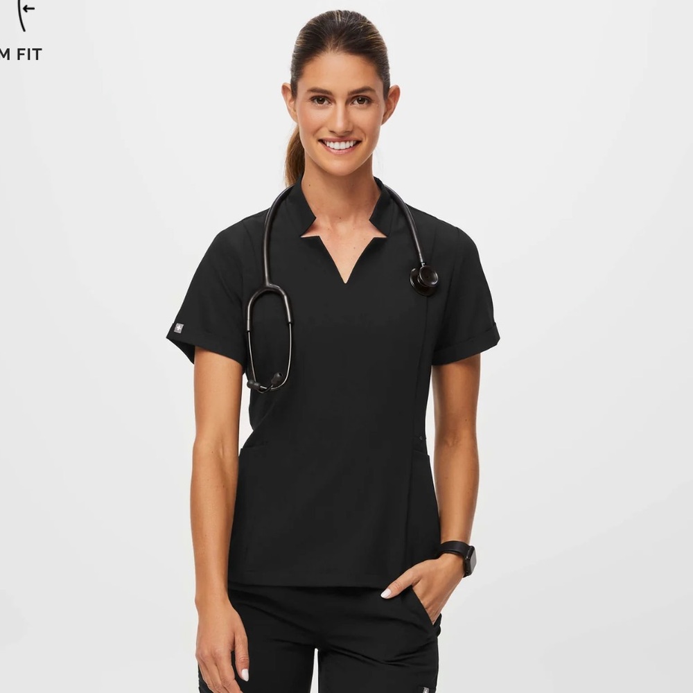 Figs Inala Slim Scrub Top Seaglass Size Medium